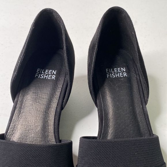Eileen Fisher Black Hilly Suede d'Orsay Pump - Picture 5 of 16